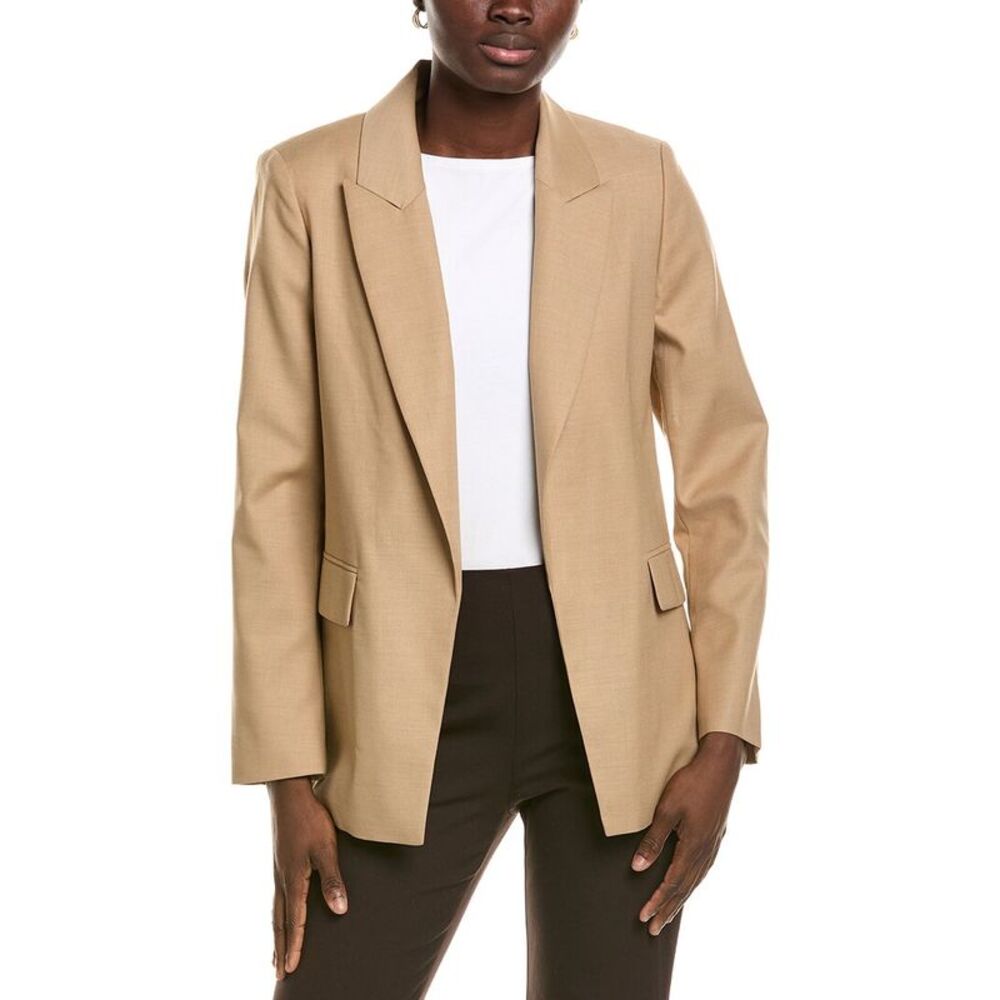 Marc Cain Womens Wool-Blend Blazer, Tan